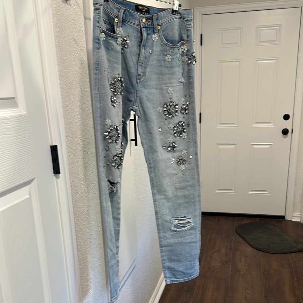 Embellished Light Blue Jeans